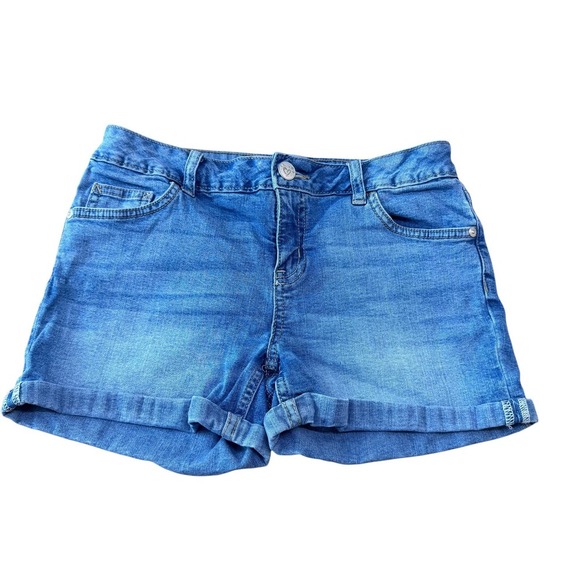 Justice Girls Shorts Size 16 Denim‎  Stretch Cuffed - Picture 1 of 5